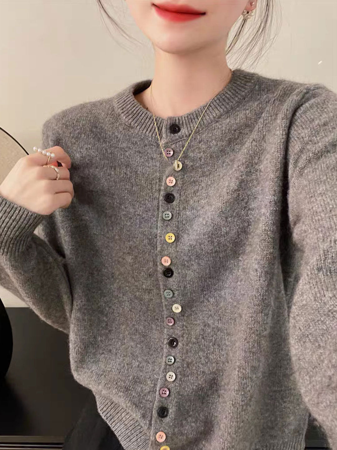 Timeless Buttoned Knit Cardigan