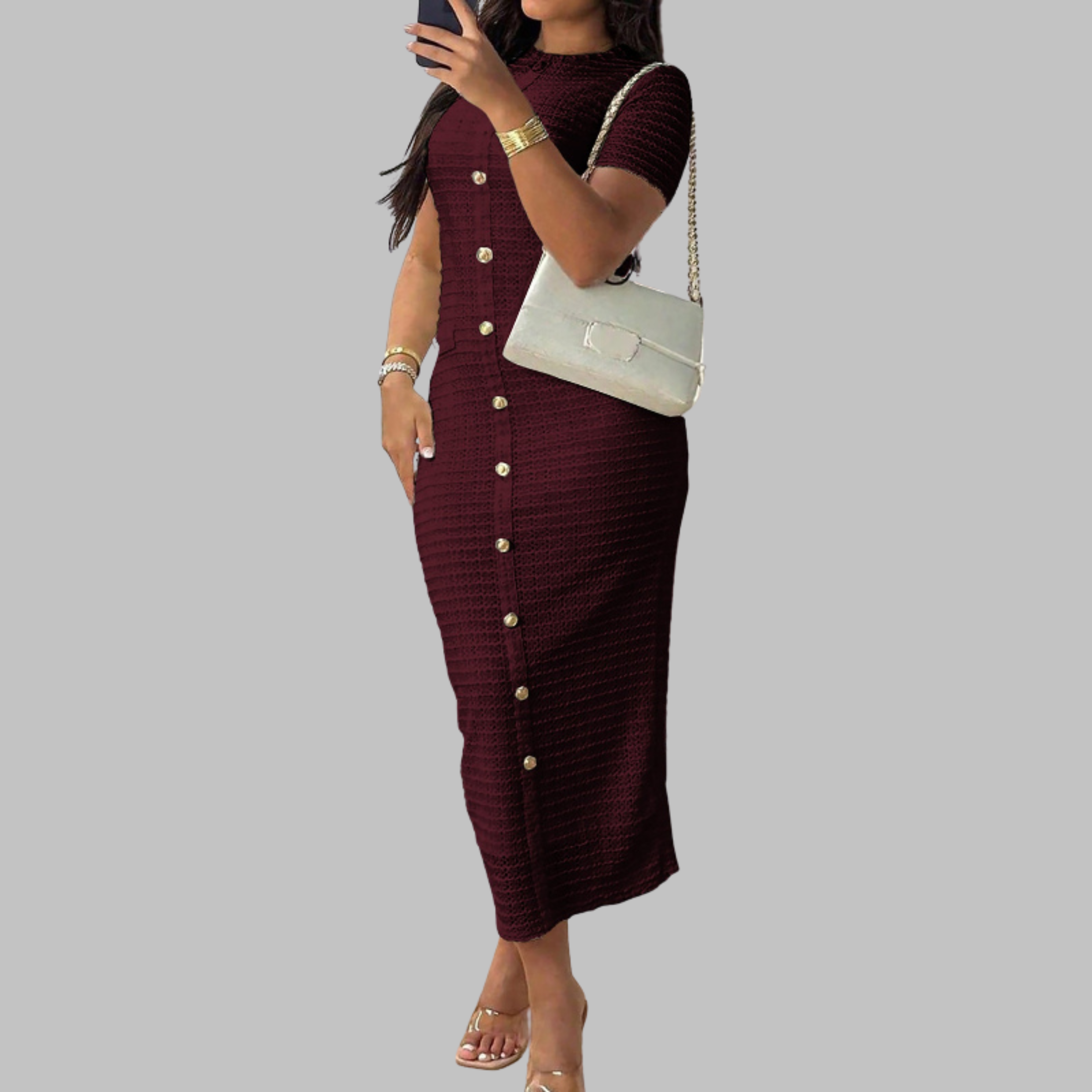 Stylish Round Neck Casual Dress