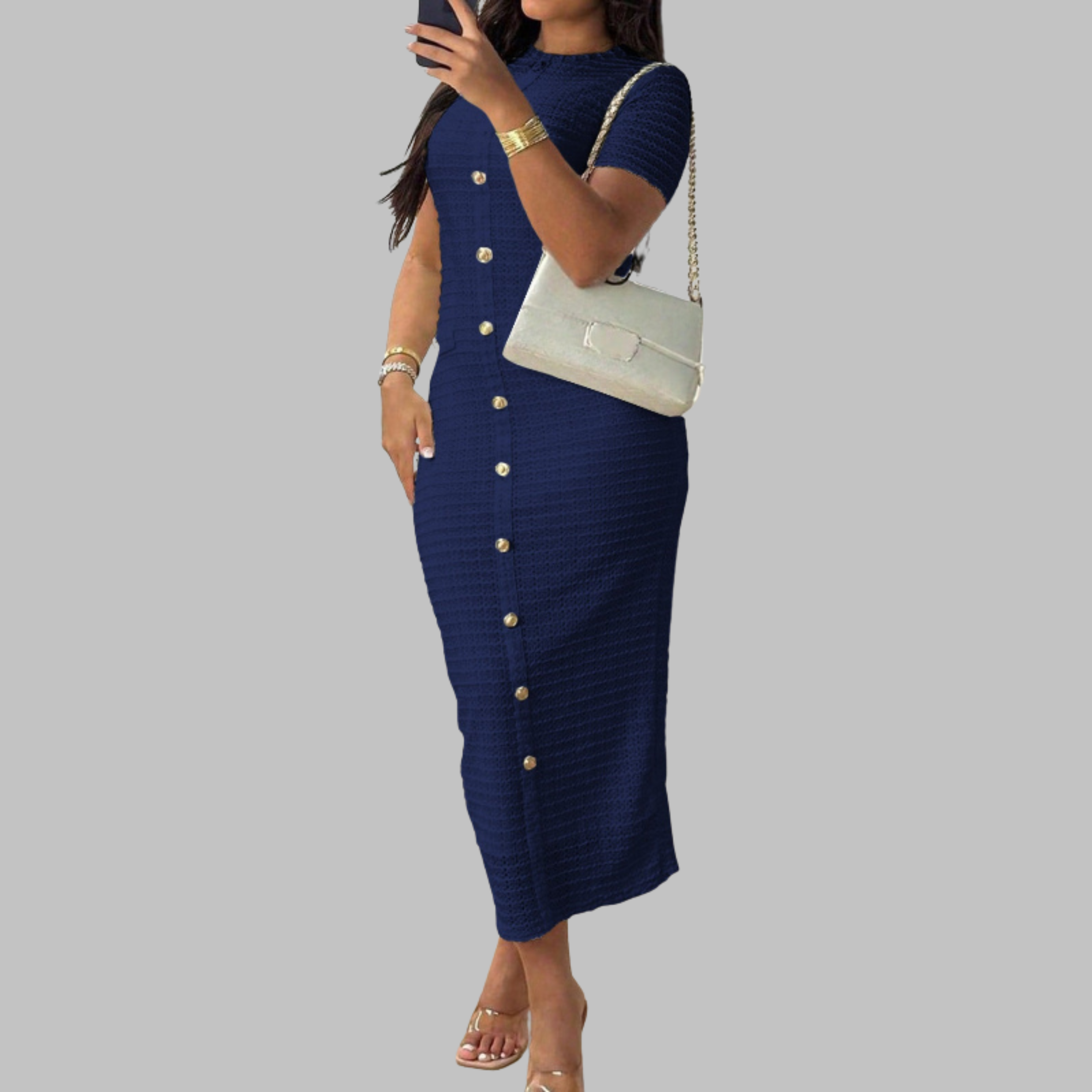 Stylish Round Neck Casual Dress