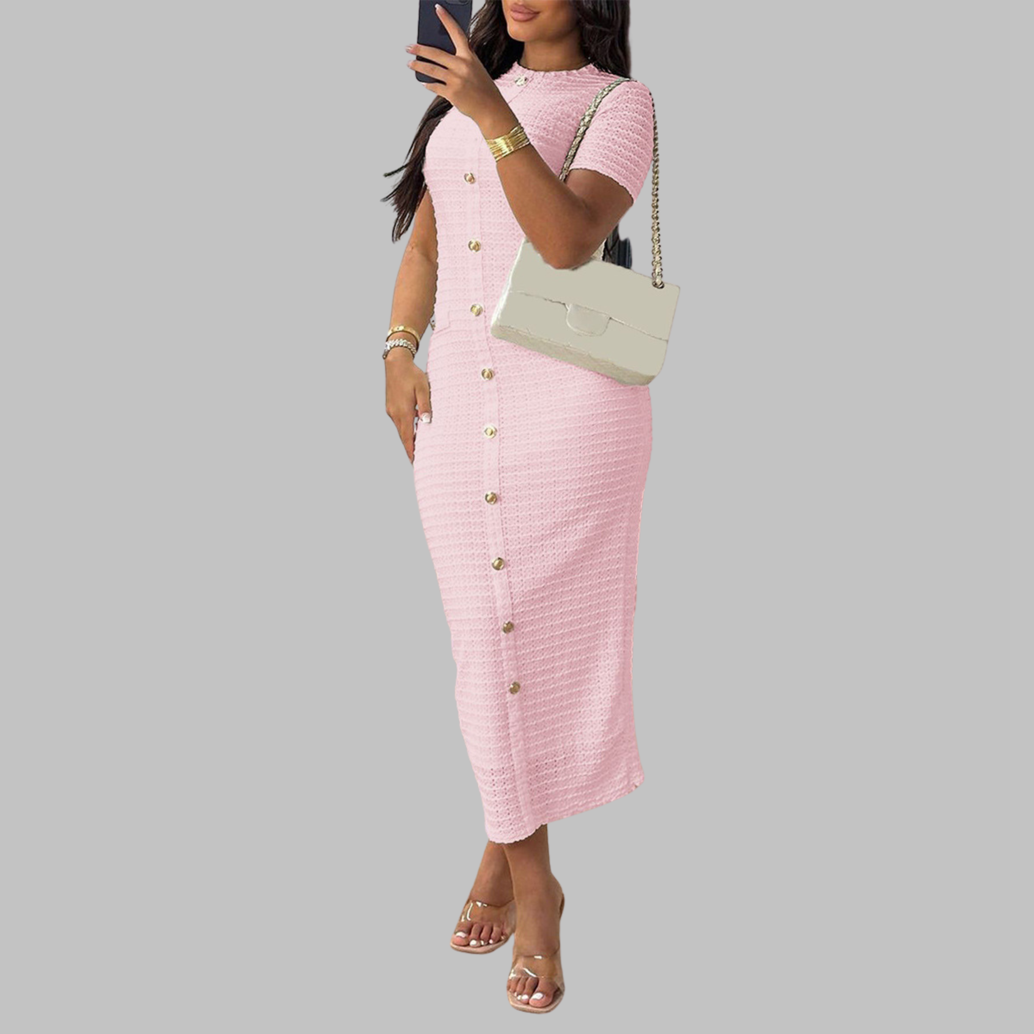Stylish Round Neck Casual Dress