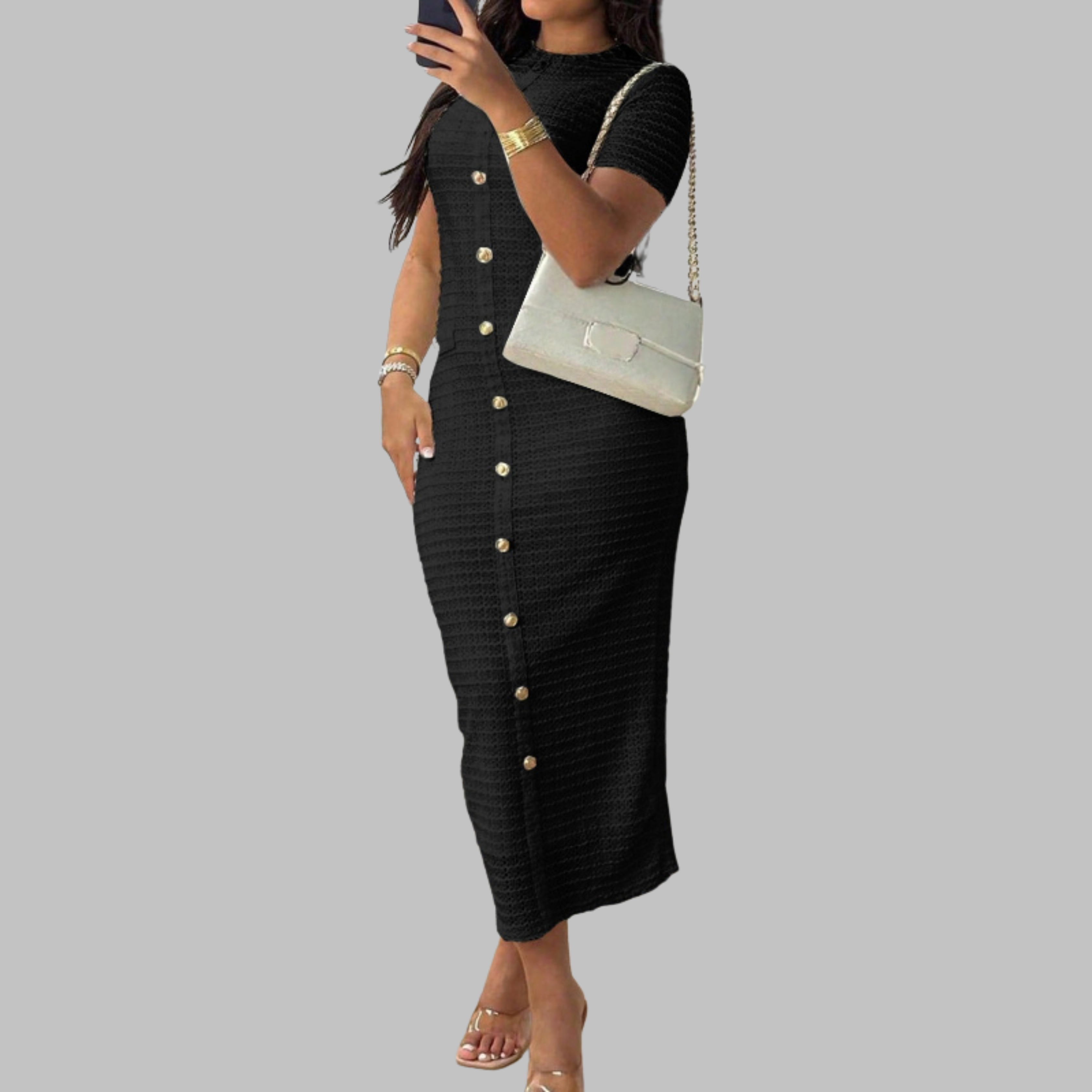 Stylish Round Neck Casual Dress