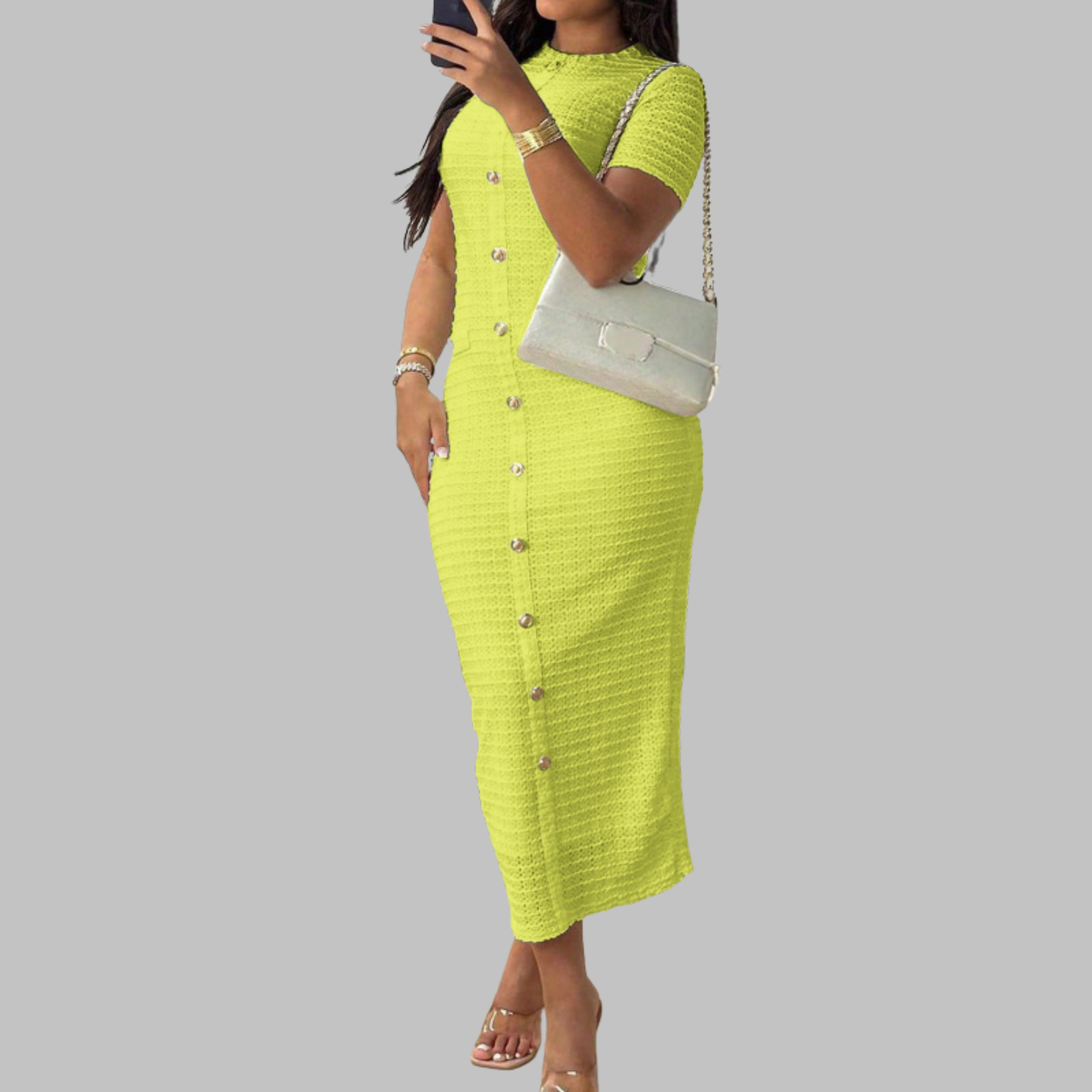 Stylish Round Neck Casual Dress