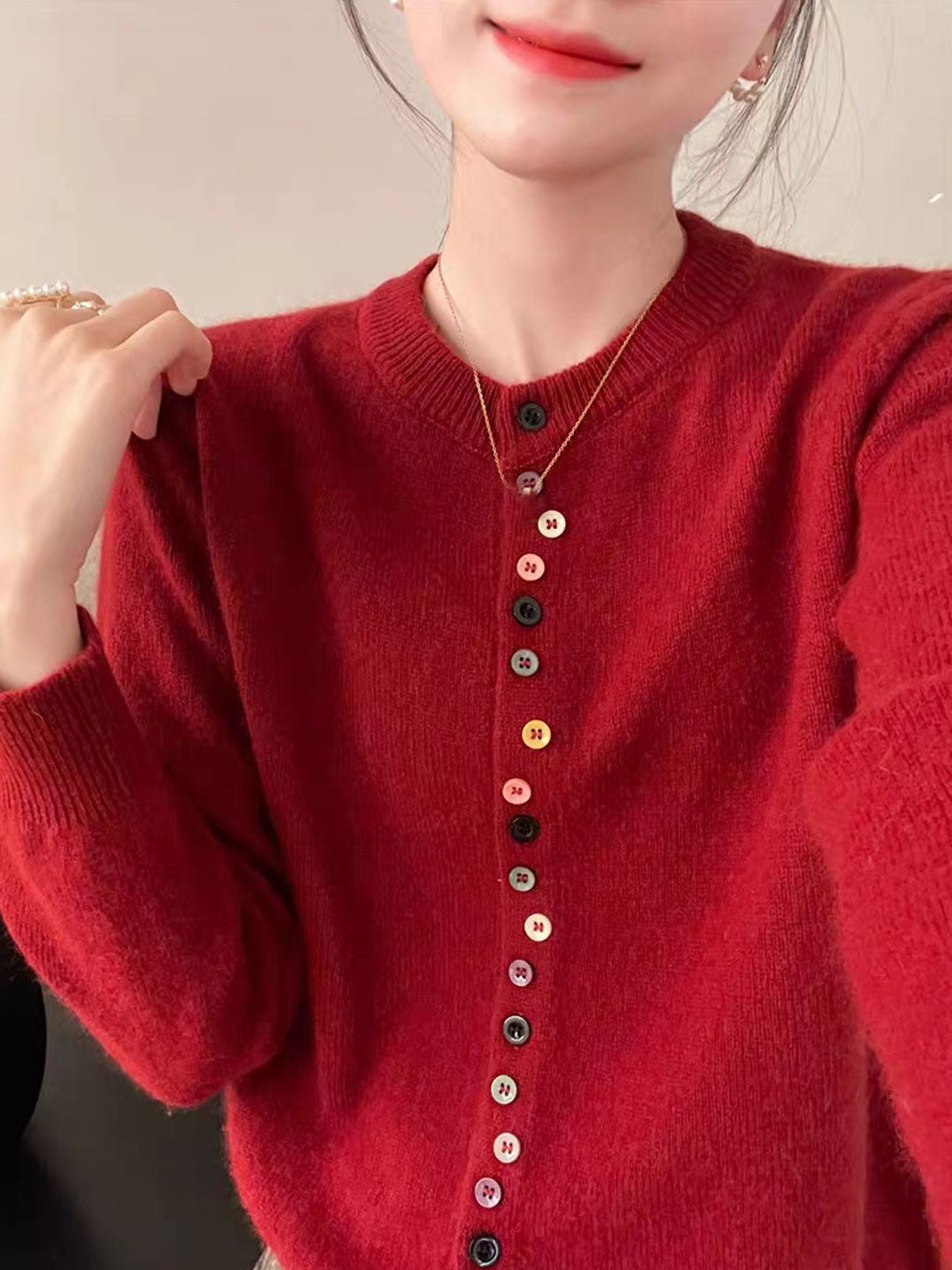 Timeless Buttoned Knit Cardigan