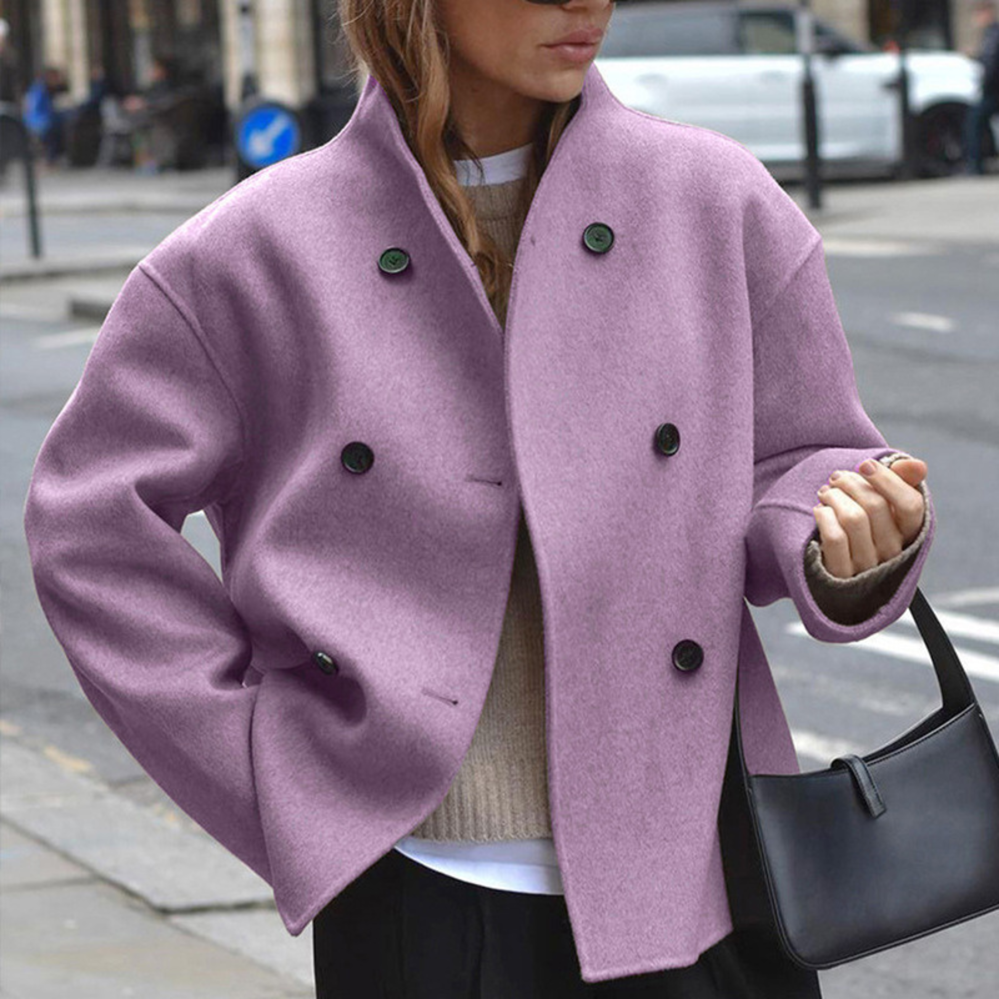 Elegant Stand Collar Winter Coat