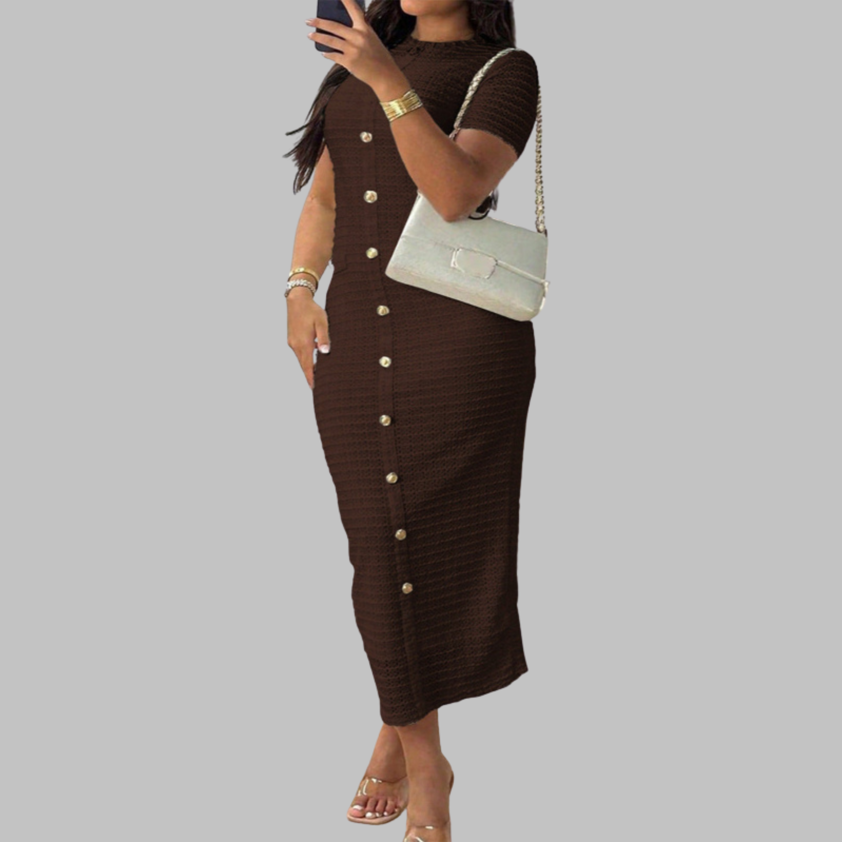 Stylish Round Neck Casual Dress