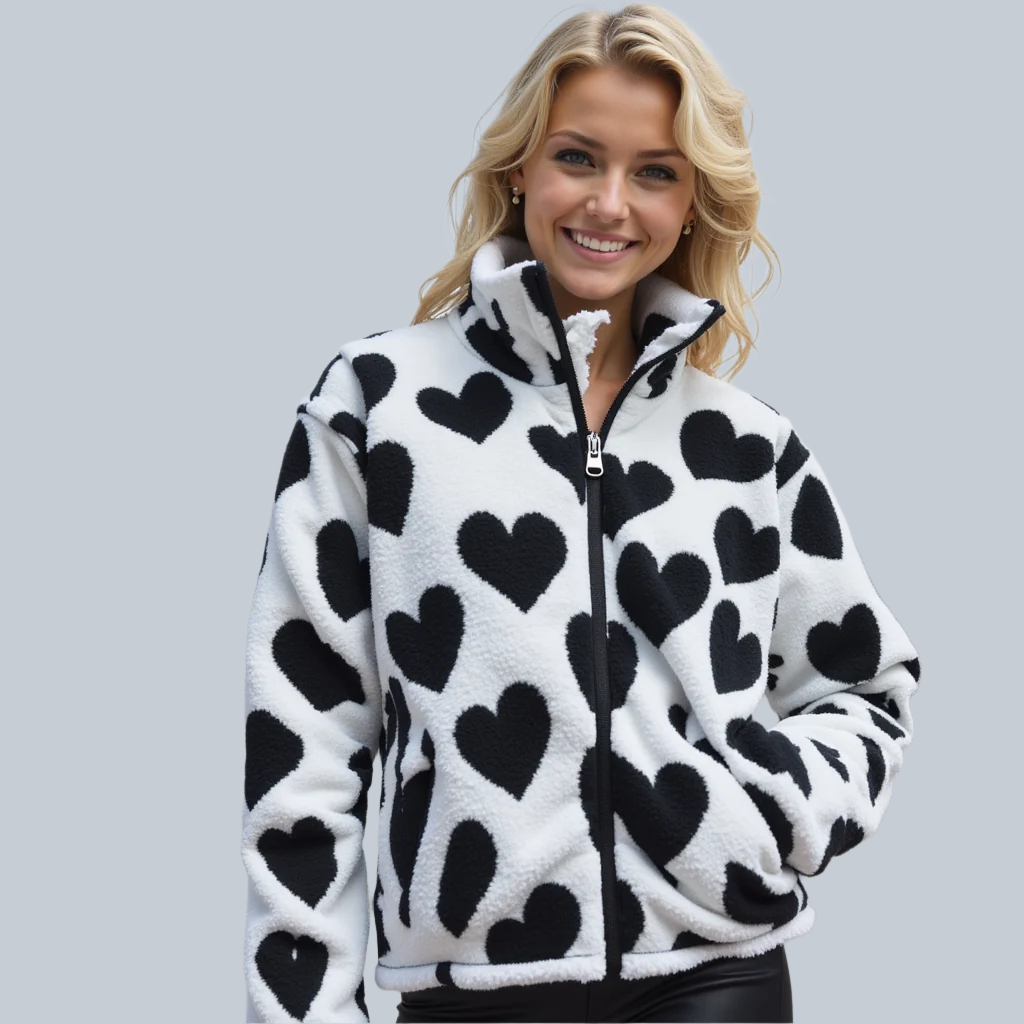 Cozy Reversible Heart Jacket