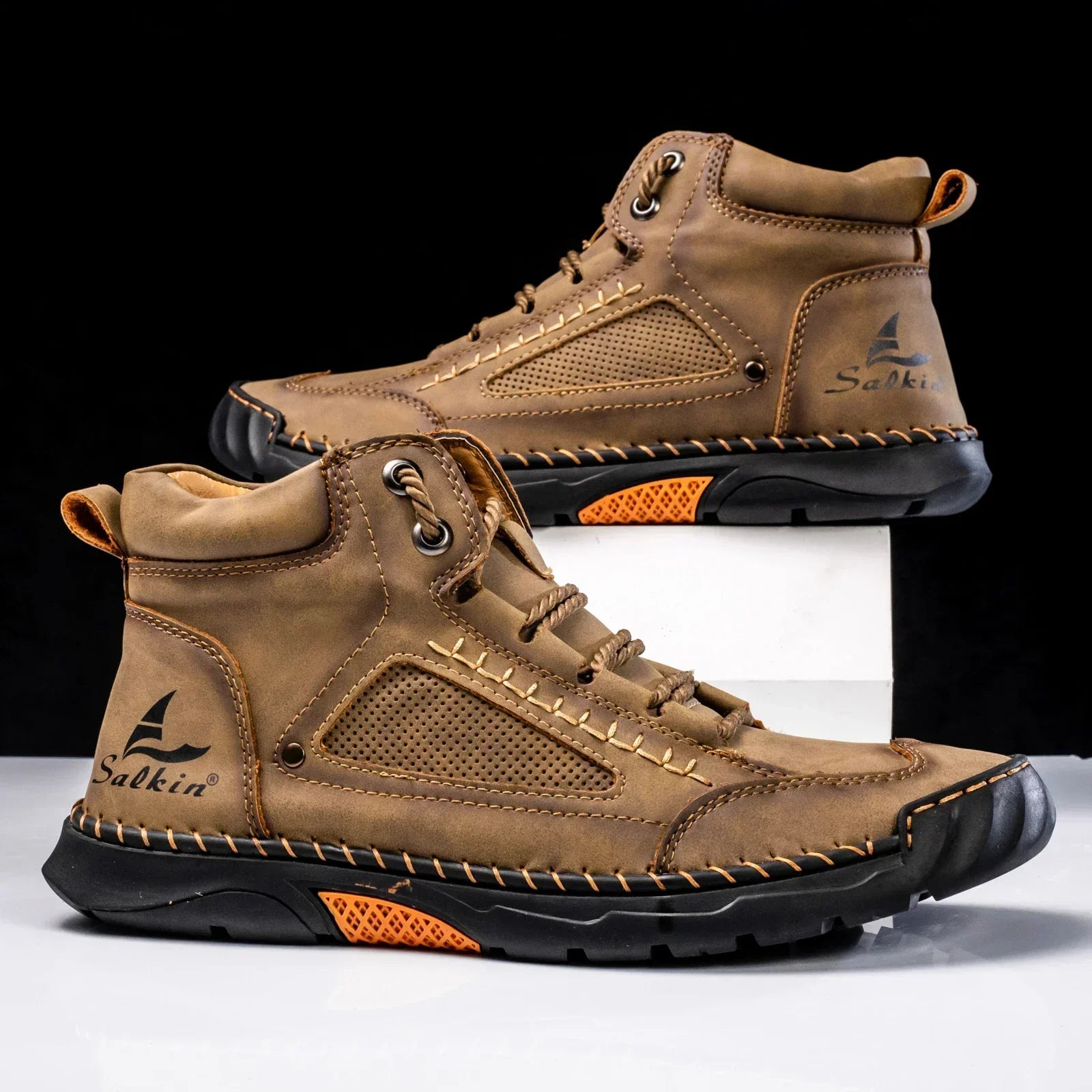 Premium Leather High Top Shoes