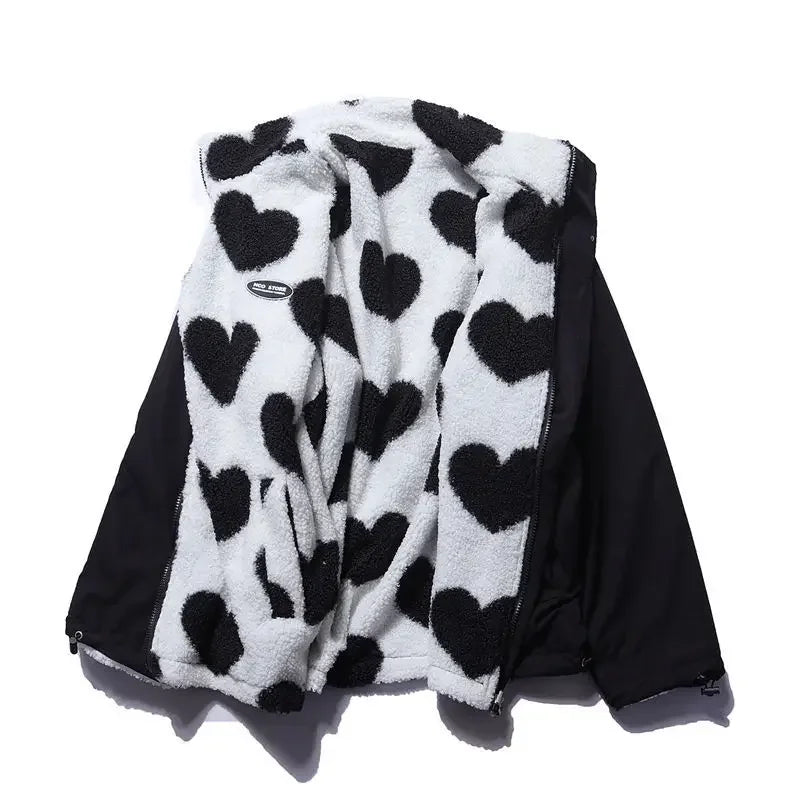 Cozy Reversible Heart Jacket
