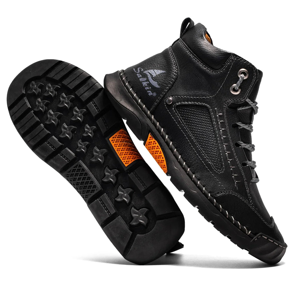 Premium Leather High Top Shoes