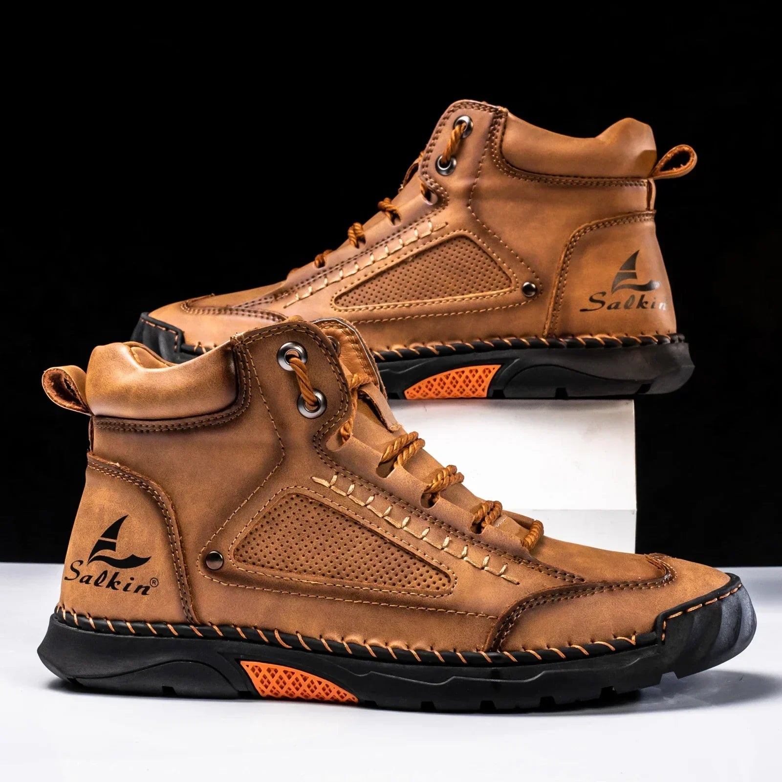 Premium Leather High Top Shoes