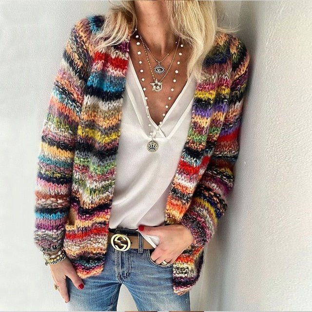 Comfortable Cozy Multicolor Cardigan